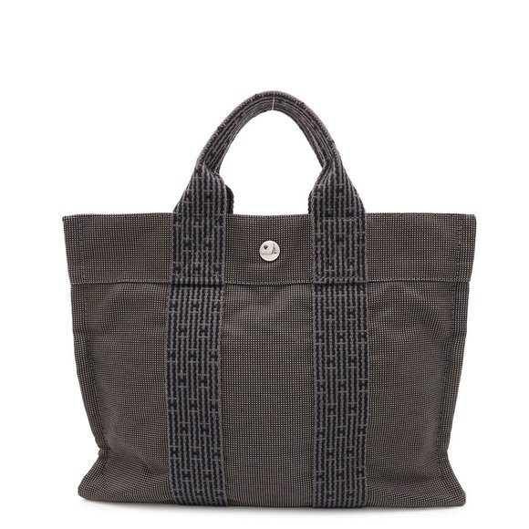 Hermès Herline Grey Canvas tote - Picture 1 of 10